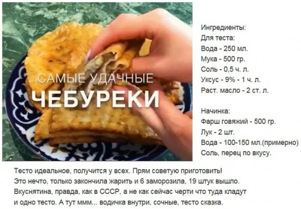 САМЫЕ УДАЧНЫЕ ЧЕБУРЕКИ