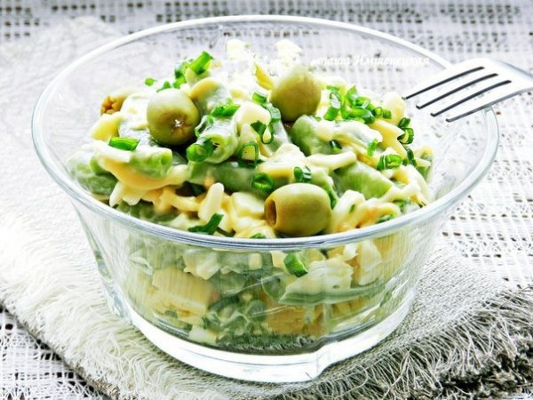 Салат из замороженной стручковой фасоли
