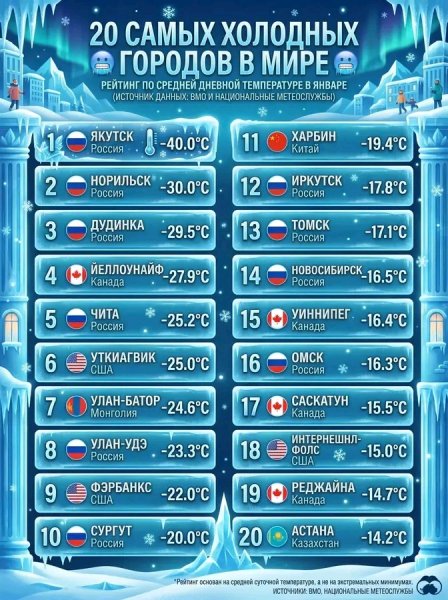 Холодные города