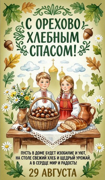 С орехово-хлебным Спасом