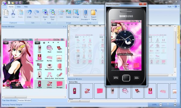 Pink Glamour. Samsung S5250, 5330, 7230, 5260
