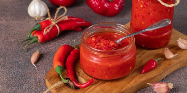 Аджика из сладкого и острого перца - без варки