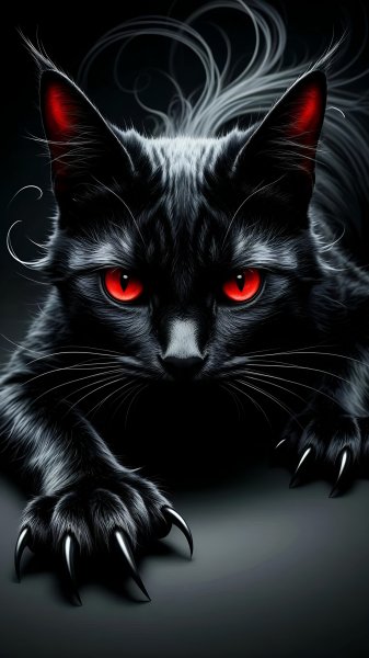 Black-background-demon-cat-300825