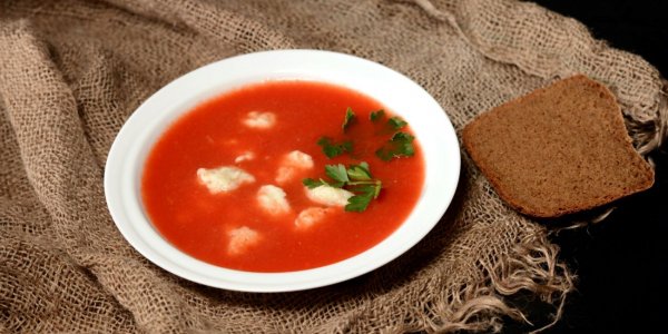 Хорватский томатный суп - с клёцками