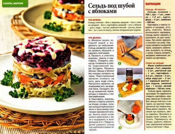Сельдь под шубой с яблоками
