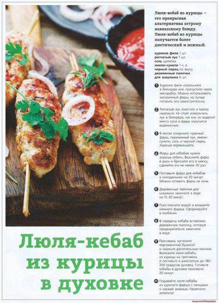 Люля - кебаб из курицы в духовке