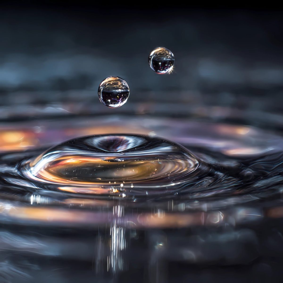droplets, water droplet, contrasting water drop, artistic water droplet photography, who created