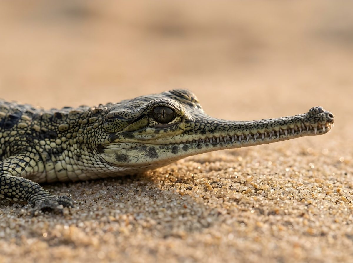 crocodile, reptile, juvenile, sand, desert, wildlife, nature, animal, close-up, wild, creature, eco, environment, animal portrait, crocodile species, features, biodiversity, horizon, wild animal, eco-friendly