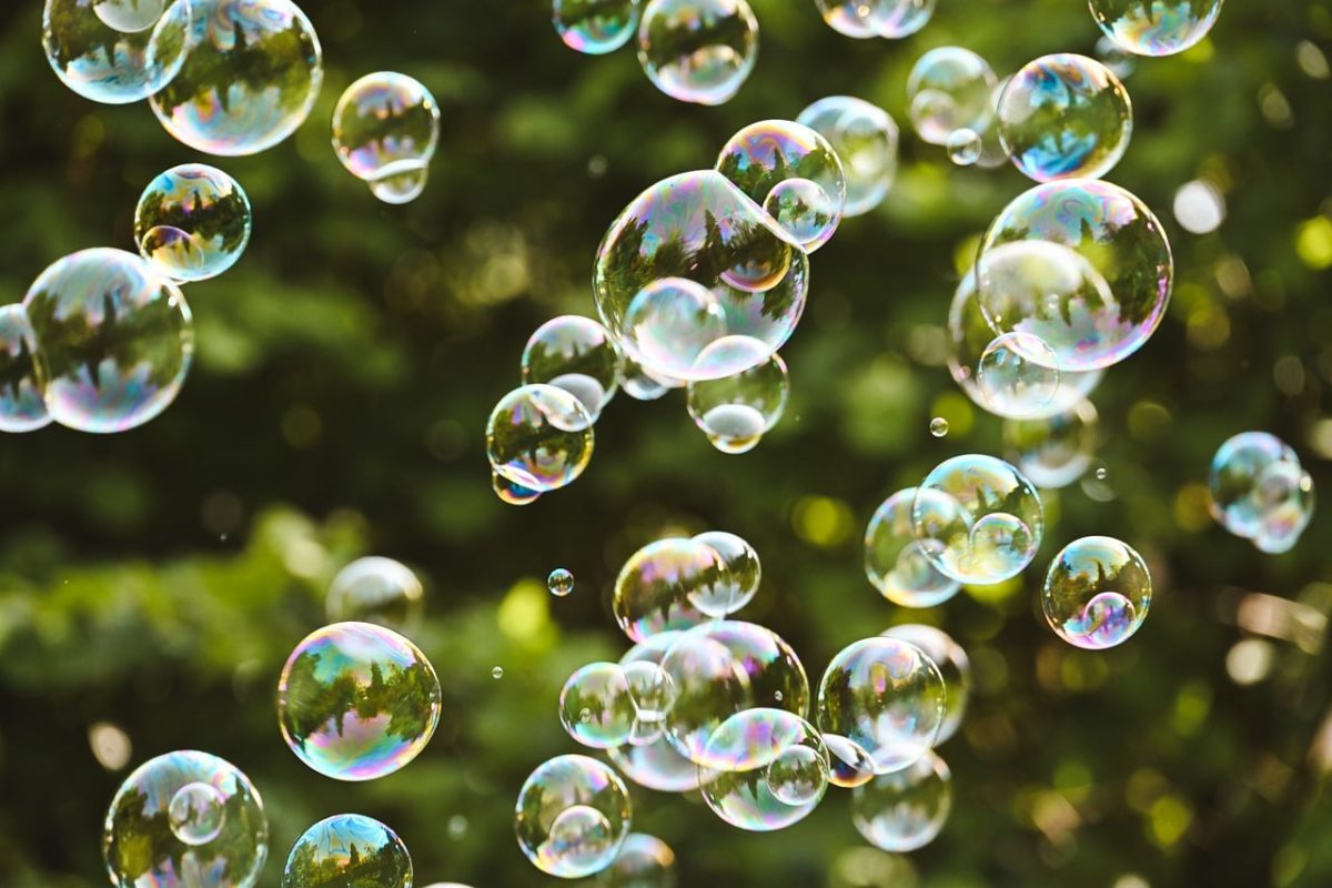 bubbles, sun, outdoors, playful, fun, transparent, summer, green, cute, reflection, iridescence, colorful, light, cheerful, children, nature, sparkling, magical