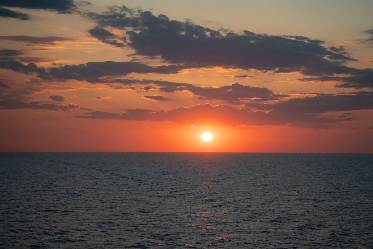sunset, sea, horizon, sky, twilight, clouds, ocean, reflection, calm, romantic, travel, peace, evening, closeness, beach, sunlight, nature, greece, calm sea, sea sunset