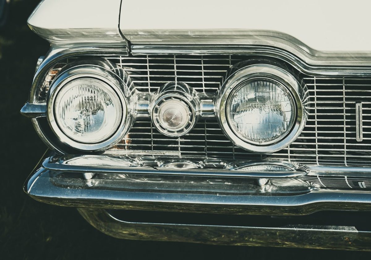 vintage, car, lights, shiny, chrome, classic, automotive, headlights, history, detail, american dream, car wallpapers, curiosity, retro, iconic, aesthetics, iconic car, vintage car, collectible, retro car