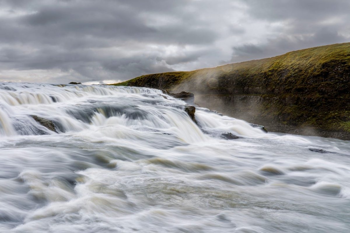 waterfall, river, nature, landscape, iceland, rapids, mist, clouds, fresh air, calm, climate, wild, hiking, ecotourism, cliff, tundra, adventure, tourism, natural phenomenon