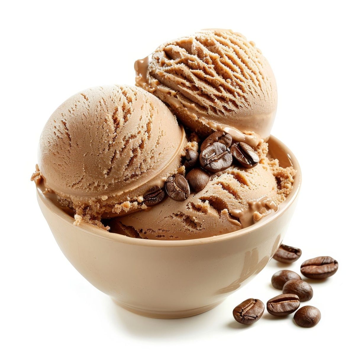 ice cream, chocolate, coffee beans, dessert, coffee, spoon, cream, cold, tasty, cup, curd, coffee cup, dairy, holiday, iced coffee, sweet, gourmet, table setting, texture, taste, ice cream scoop