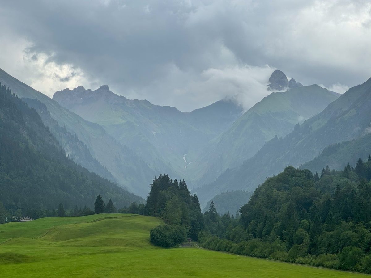mountains, rain, valley, storm, meadows, landscape, nature, weather, clouds, sky, peak, morning, hiking, forest, cloudy, fog, green, trees, adventure, trail