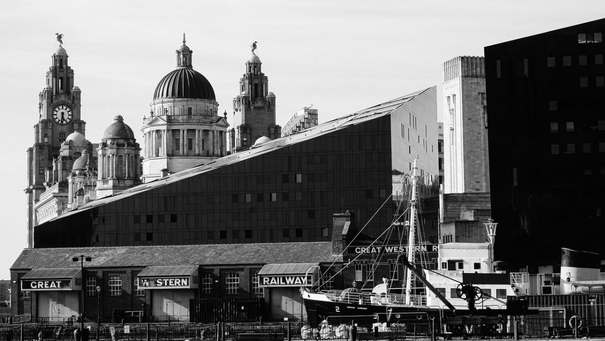 city, architecture, buildings, maritime, historical, industrial, england, shipyard, black and white, water, roman style, towers, clock, transport, nature, tourist attraction, river port, documentary, prominent buildings, conservation area, old architecture