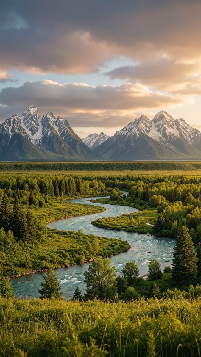 nature, forest, mountains, river, trees, sunset, autumn, panorama, clouds, path, clear water, play of light, hiking, landscape photography, wild landscape, clean air, beautiful scenery, dawn, tranquil place, rest in nature