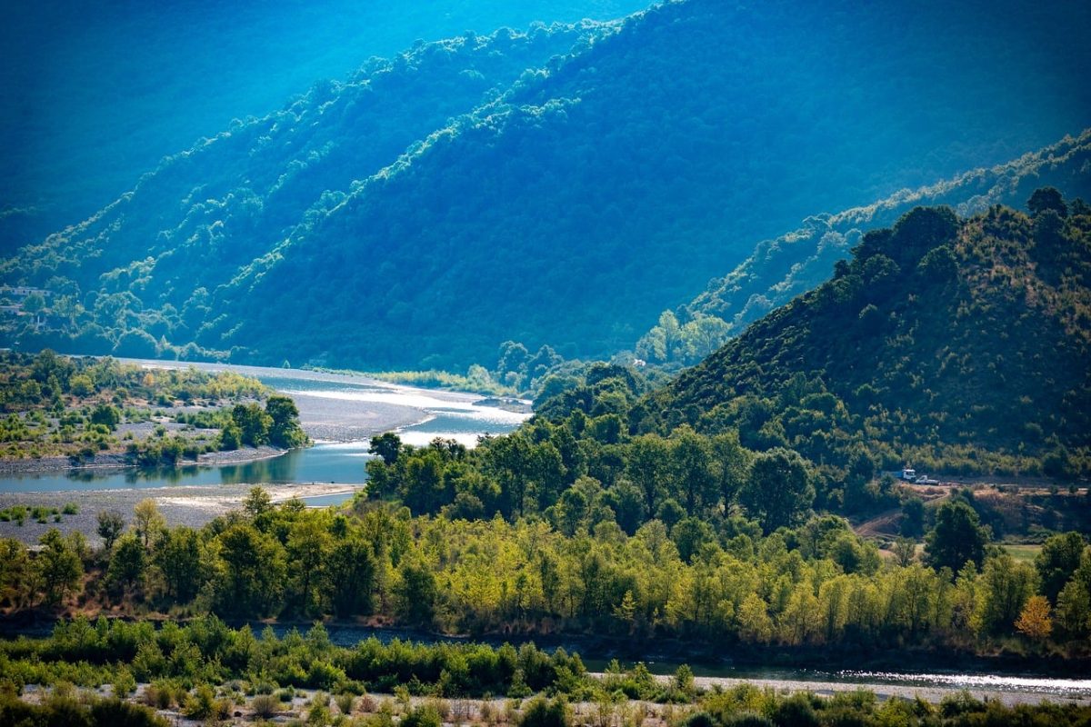 albania, mountains, river, valley, nature, clean, summer, panorama, green, outdoors, peaceful, hiking, landscape, tourist attraction, ecology, beautiful, shady, clear, calm water, view