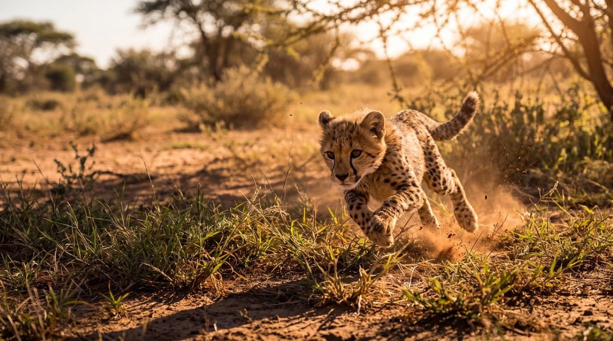 cheetah, running, savanna, nature, sunset, feline, wild, trail, pet, speed, five, africa, crawling, wildlife, cat, action, hunter, environment, animal, striped, fast, dust