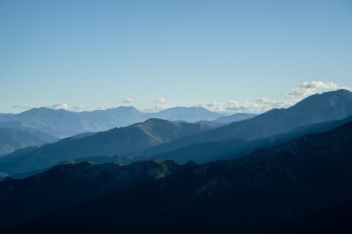 mountain, south island, new zealand, landscape, nature, evening, clouds, sky, outdoors, hiking, trekking, mountainous, scenic, mountain range, natural beauty, tranquil, clean air, backpacking, silhouette