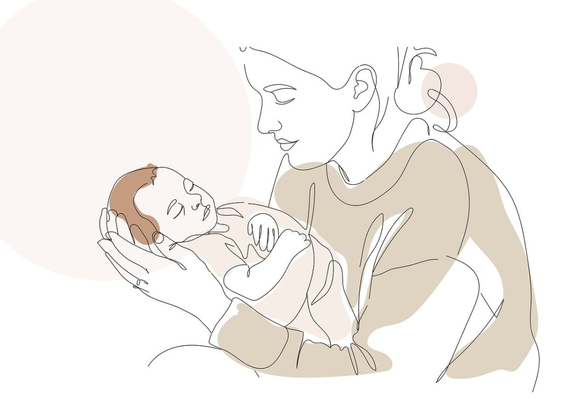 mother, boho, minimalist, portrait, line drawing, newborn, parenthood, intimacy, family, drawing, motherhood, love, care, closeness, warmth, bohemian style, peaceful