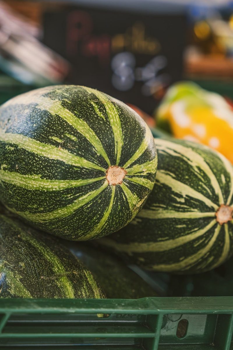 zucchini, vegetable, market, green, fresh, food, sale, trough, vegetable crate, agriculture, shop, organic, farmers market, healthy eating, agricultural product, seasonal, vitamins, fiber, diet, shopping