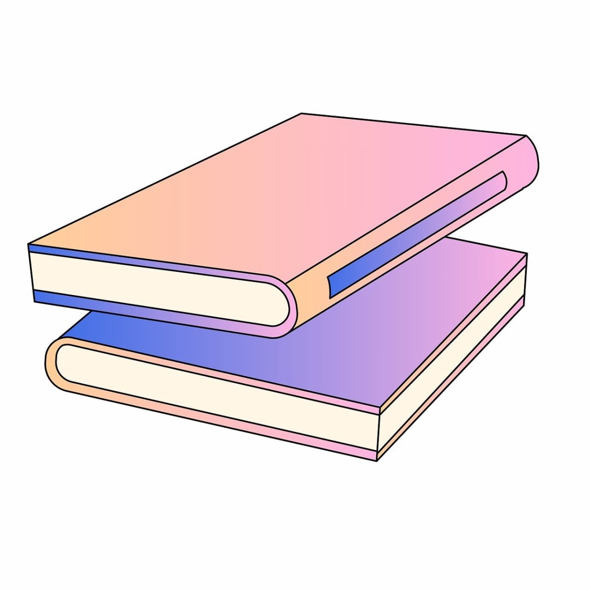 book, drawn, silhouette, animation, art, education, textbook, colorful, graphic, modern, minimalism, creative, cover, inspiration, pastel, title page, top view