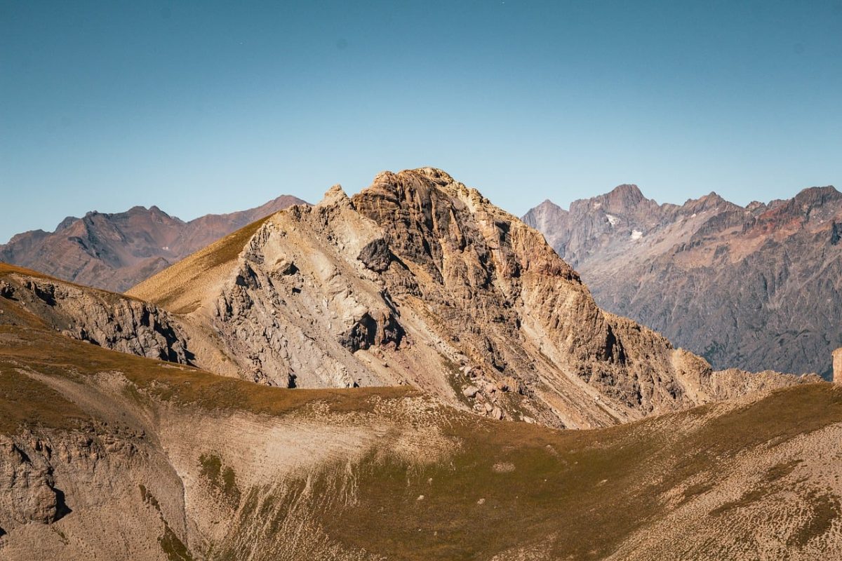 mountains, alps, nature, summer, hiking, trail, adventure, rocky, view, prairie, sunny, sky, panorama, tourist attraction, travel, see, peaceful, natural, terrain, walk