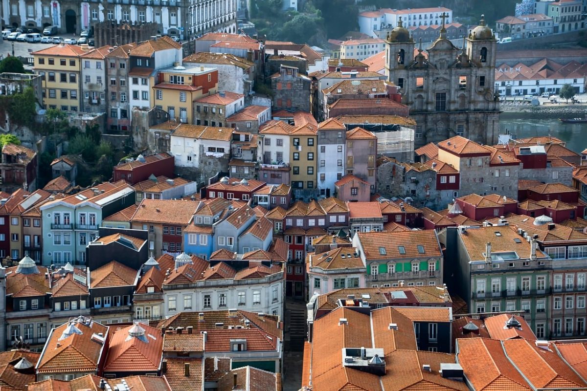 city, porto, portugal, urban, architecture, rooftops, church, historic, building, neighborhood, river, view, panorama, townhouses, history, picturesque, red brick, old town, culture, building complex