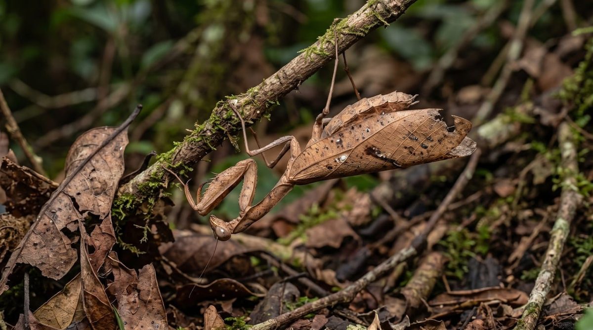 mantis, mimicry, camouflage, brown, dried leaf, insect, forest floor, leaf, veins, stealth, nature, brownish, animal, bark, natural environment, wildness, soil, early, life cycle