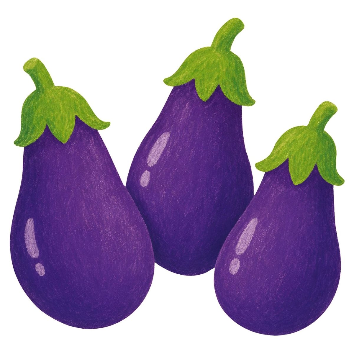 eggplant, fruit, vegetable, purple, emoji, cartoon, green stem, detail, flower wallpaper, drawing, flower, graphics, nature, flower background, flat style, digital art, hand-drawn, beautiful flowers, rustic, art, template, vector art, pop art