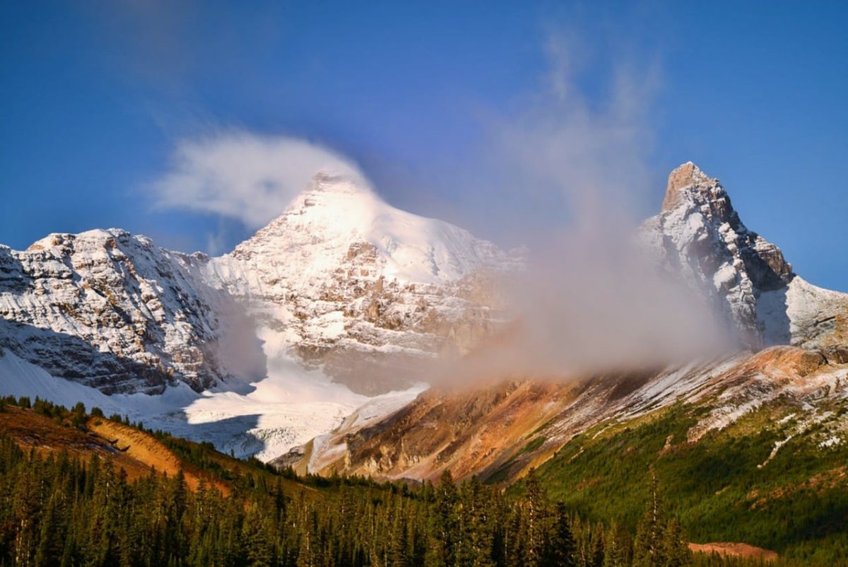 banff, banff national park, mountains, clouds, autumn, rockies, canadian rockies, canadian landscape, scenic, nature, alberta, alberta national parks, canada, scenery, trees, forested, snowy mountains, forest tree, hiking, travel, Banff, Alberta, Canada