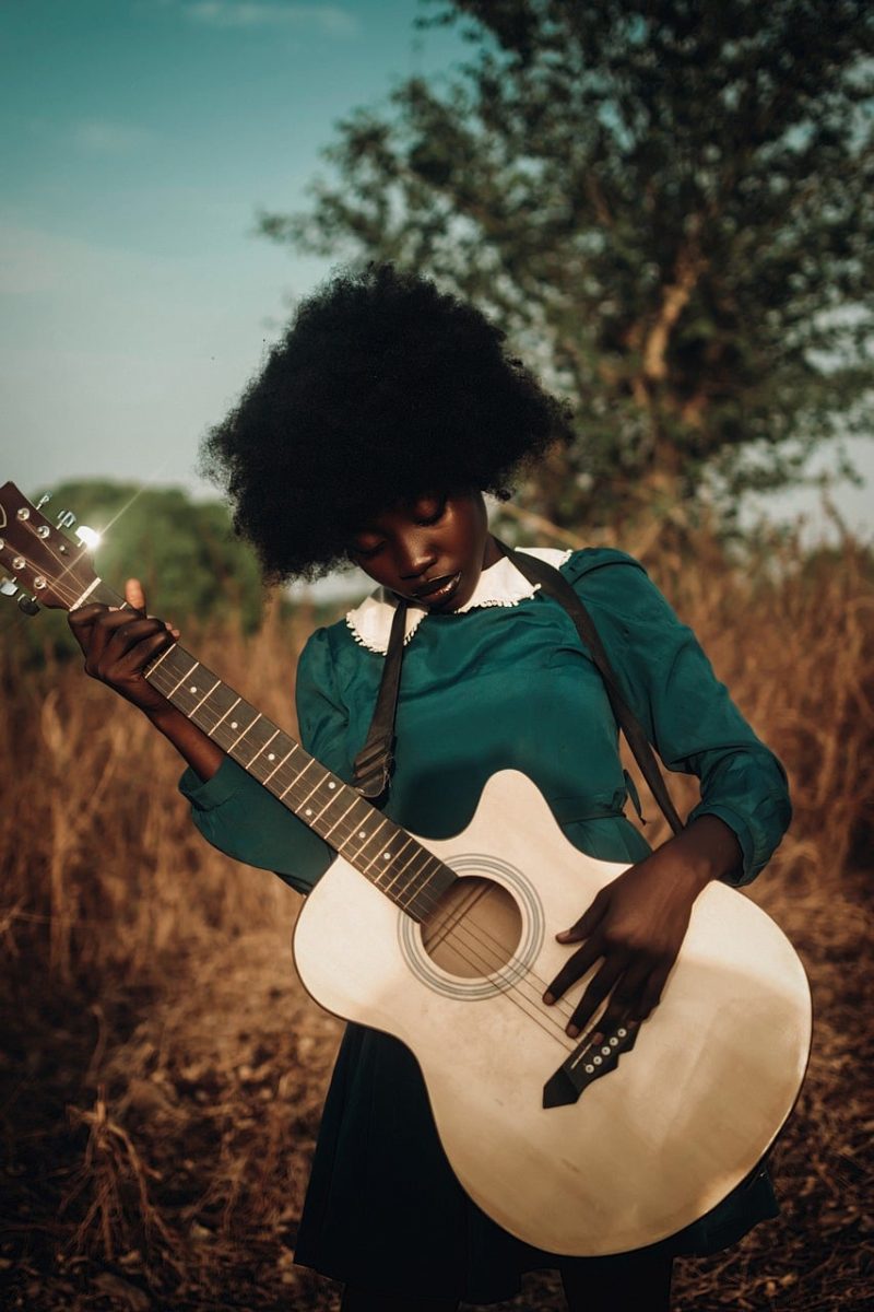 girl, portrait, nature, model, outdoors, fashion, guitar, instrument, explore, black, africa