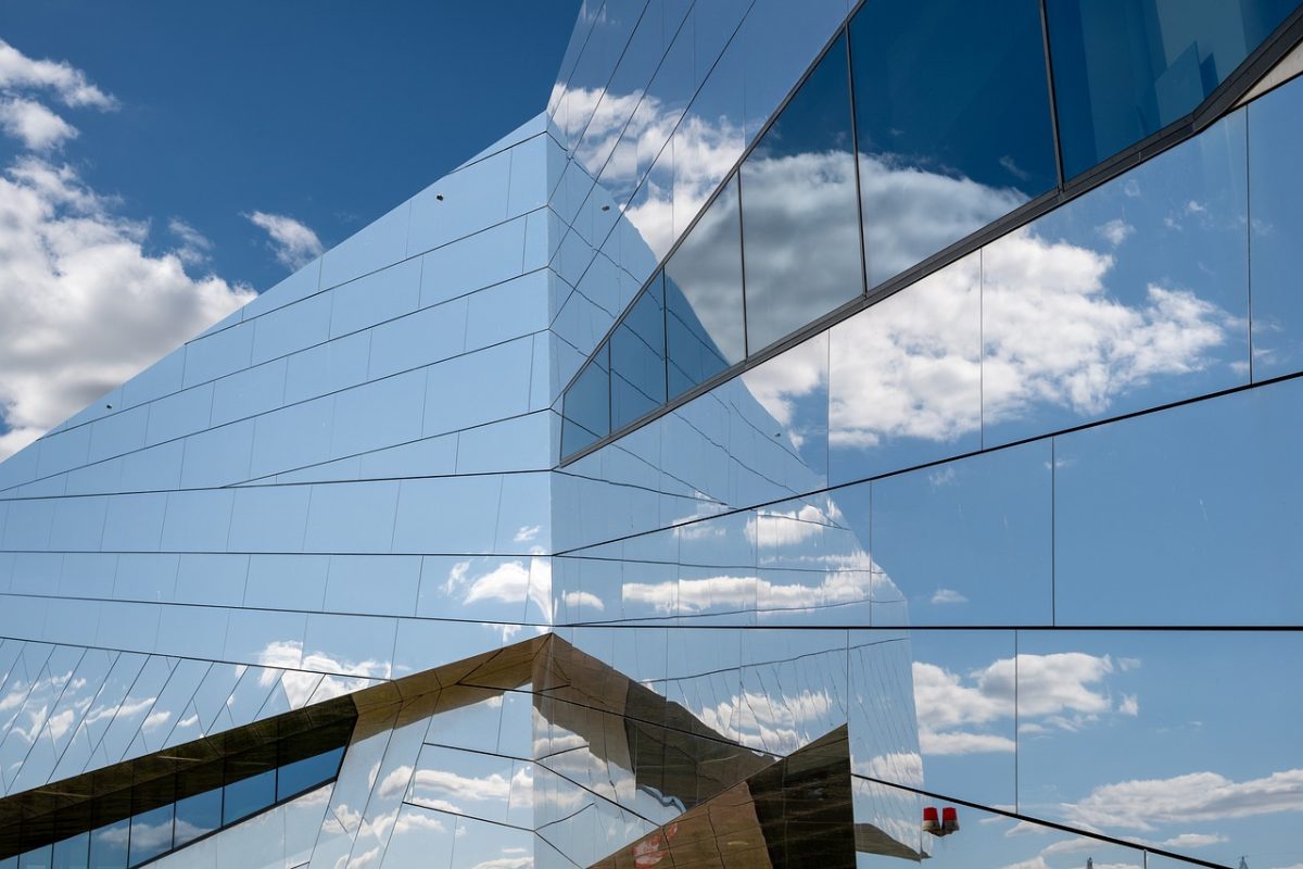 reflection, nature, architecture, mirror image, glass, perspective, building, landscape, summer, clouds, heaven, the atmosphere, cloud landscape, weather, cumulus, cloudy, skyscape, cumulus clouds, meteorology, daylight, cumulonimbus, fluffy, sunlight, air