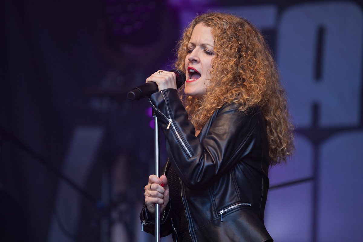 frau, musik, konzert, singer, festival
