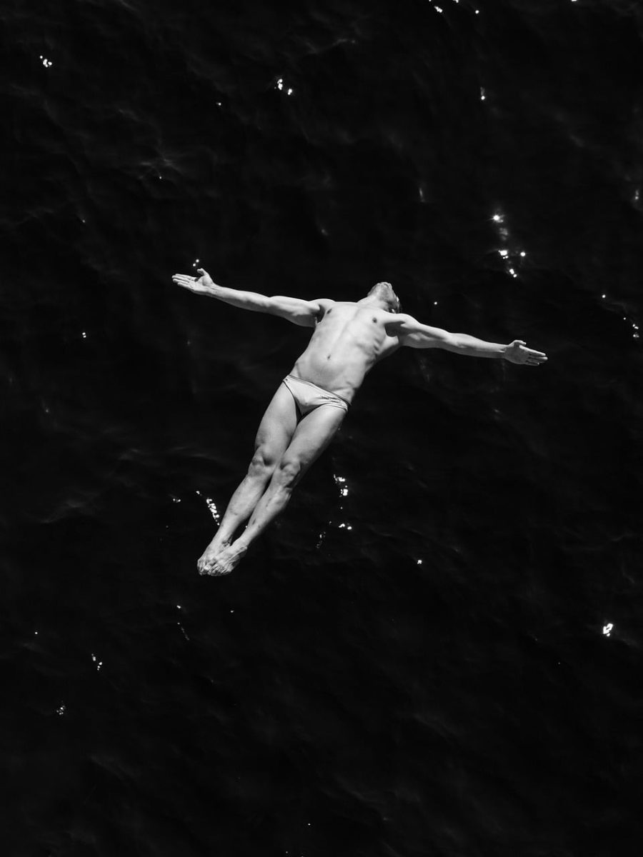 sport, jump, bounce, plunge, to swim, swimmer, kennedy, high, strength, aesthetic, body, male, athlete, adventure, risk, to fall, danger, professional, success, drop, sea, summer, nature