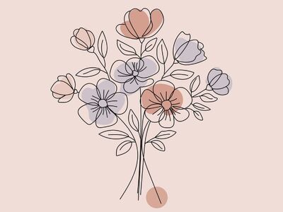 boho, bohemian, background, drawing, flowers, botanical, gift, line drawing, bloom, nature, roses, poppies