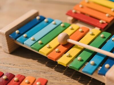 xylophone, colorful, musical instrument, wooden, children's toy, musical notes, etude, mallet, percussion, melody, education, teaching, music lesson, acoustic, keys, children's music, light, recreational, entertainment, texture, learning aid