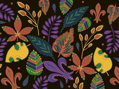 pattern, colors, retro, colorful, nature, plants, botanical, drawing, bohemian, background, boho