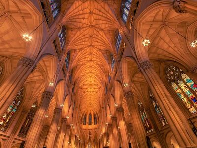church, architecture, cathedral, religion, building, nyc, manhattan, newyork, st patrick's cathedral, structure, columns