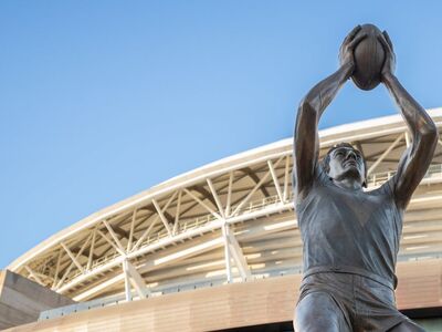oval, sport, statue, football, aussie rules, adelaide, architecture