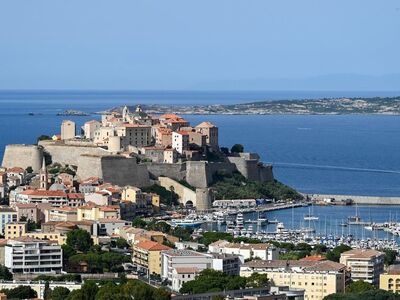 calvi, corsica, sea, port, mediterranean, citadel, historic center, summer vacation, vacations, island, water, city, vacation, bay, france, heaven, horizon, summer holidays, sun, landscape, expanse, far, boats, marina