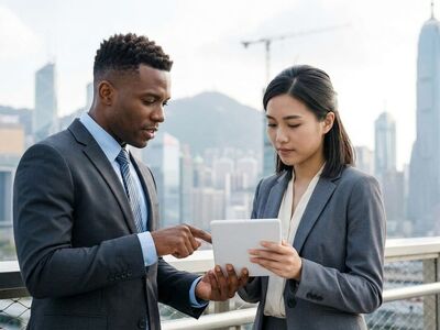 business people, diversity, technology, tablet, discussion, planning, city view, collaboration, global, communication, success, modern, leadership, international, management, corporate, professionals, partnership, consulting, outdoor work