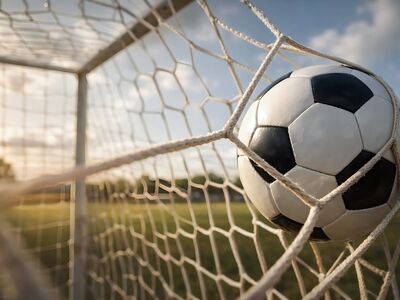 soccer, goal, ball, net, kick, soccer ball, field, grass, stadium, game, nature, sport event, energy, dynamic, competition, play, shoot, visual, moment, goal line, scoring