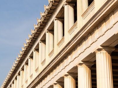 columns, architecture, greece, athens, ancient, cornice, culture, history, greek, tourism, monument, nature, archaeology, building, sun, tourist attraction, facade, photography, ancient building