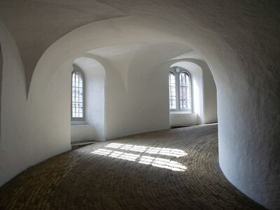copenhagen, architecture, tower, stairs, windows, arch, light, bricks, floor, interior, cultural heritage, historic, route, tourist, space, lighting, dome, vaulted, round, pathway