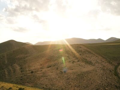 mountains, sunset, sunbeam, nature, hills, landscape, sky, light, sunny, east, freshness, desert, calm, journey, view, open space, peaceful, scenic view, outdoors, natural beauty