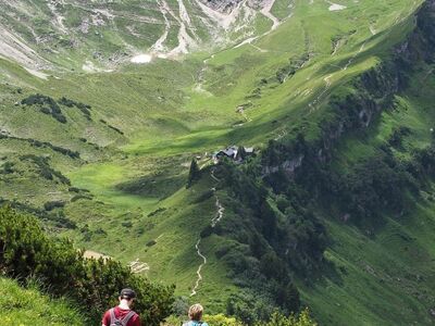 hiking, mountains, nature, europe, panorama, trail, activity, view, hiker, summer, path, alps, trekking, scenery, highland, mountain, peak, breathtaking, adventure, elevation change