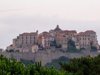 calvi, morning light, city, citadel, mediterranean, island, fortification, landmark, morning, blue hour, calm, sky, old town, summer, panorama, corsica, france, dawn, mediterranean climate, tourist attraction