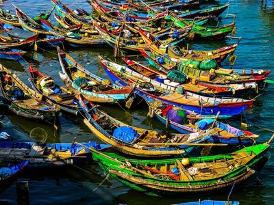 boat, fishing, port, lagoon, lake, sea, sightseeing, nature, landscape, scenery, travel, adventure, vietnam, colorful, traditional, floating, river, tourist, shipyard, sunrise, maritime, water