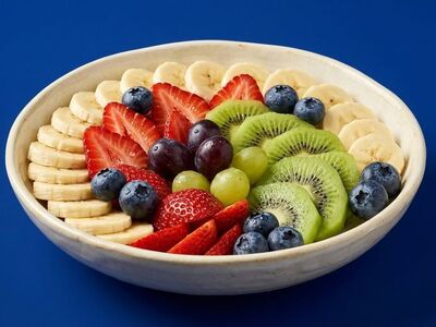 fruit, salad, strawberry, banana, blueberry, grape, kiwi, healthy, nature, breakfast, snack, fresh, mix, nutritious, colorful, delicious, organic, diet, light, decorative, summer, natural